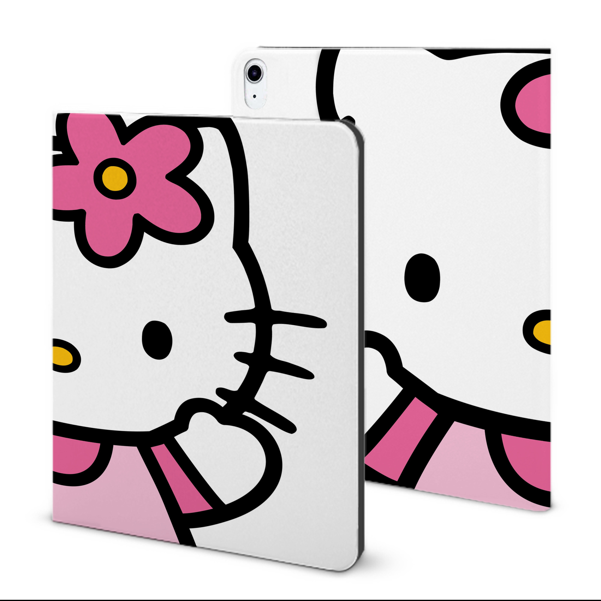 （画像用） Hello Kitty ハローキティ IPad ケース ブック型 PUレザー TPU 耐衝撃 軽量 薄型 ペン収納なし 全面保護 IPad 各モデル対応